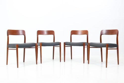 Vintage Side Chairs no. 75 by Otto N. Møller for J.L. Møllers Møbelfabrik