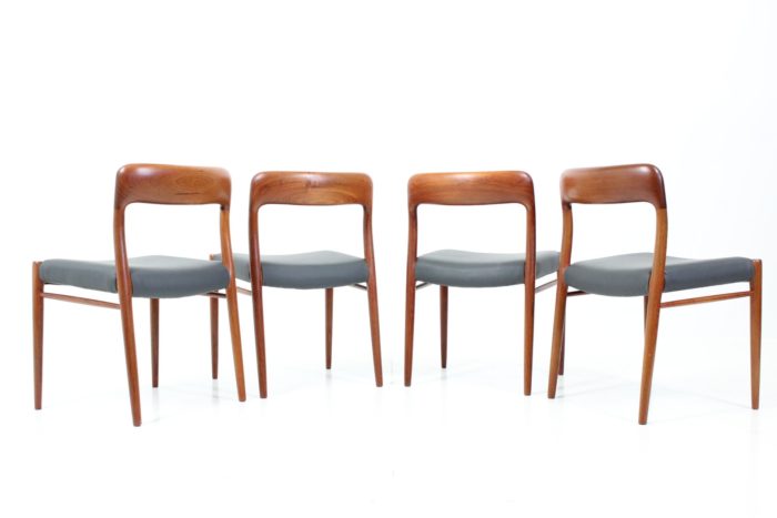 Vintage Side Chairs no. 75 by Otto N. Møller for J.L. Møllers Møbelfabrik