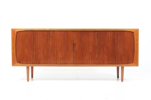 Danish Vintage Tambour Door Sideboard by Bernhard Pedersen for Hos Wulff