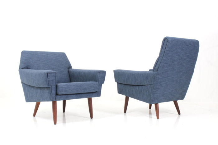 Danish Vintage Retro Asymmetric Armchairs by Georg Thams