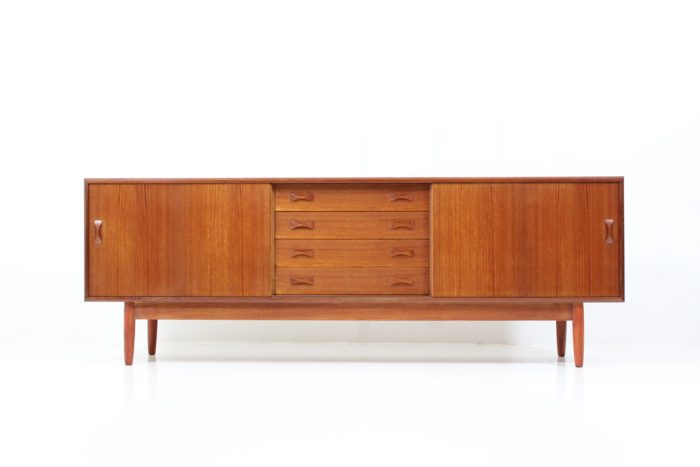 Vintage Sliding Door Sideboard by A. Clausen for Clausen & Søn Co.