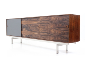 Retro Original Inox Leg Base Sideboard In Palisander