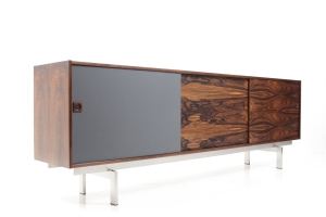 Retro Original Inox Leg Base Sideboard In Palisander