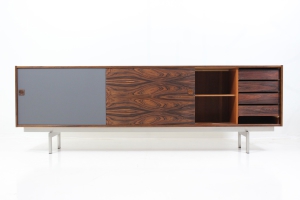 Retro Original Inox Leg Base Sideboard In Palisander