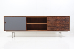 Retro Original Inox Leg Base Sideboard In Palisander